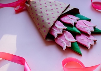Букет тюльпанов розовый